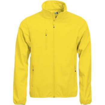 Clique Basic Softshell Jas Heren Lemon maat XXL