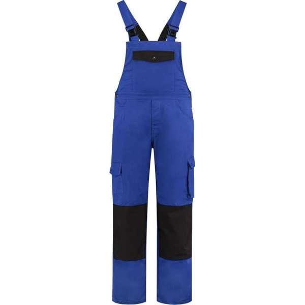 EM Workwear Tuinbroek katoen/polyester korenblauw-zwart maat 54