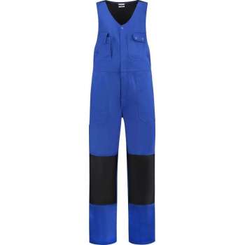 EM Workwear Bodybroek katoen/polyester korenblauw-zwart maat 64