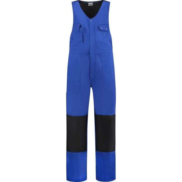 EM Workwear Bodybroek katoen/polyester korenblauw-zwart maat 64