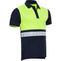 Santino Hivis poloshirt Hamburg - navy / fluor geel - maat 5XL