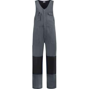 Yoworkwear Bodybroek katoen/polyester grijs-zwart maat 54