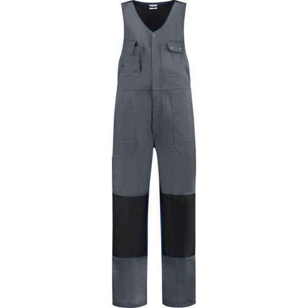 Yoworkwear Bodybroek katoen/polyester grijs-zwart maat 54