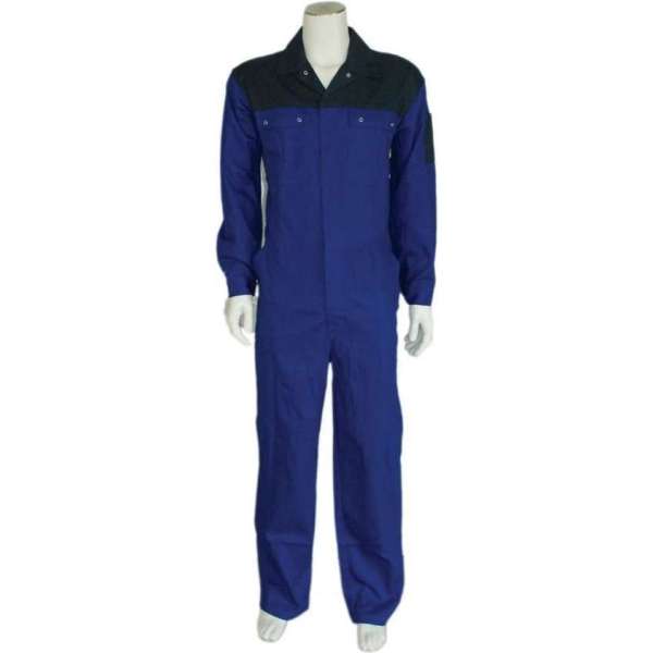 Yoworkwear Overall 100% katoen 2-kleurig korenblauw-navy maat 57