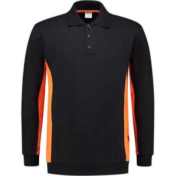 Tricorp 302003 Polosweater Bicolor Zwart/Oranje maat XS