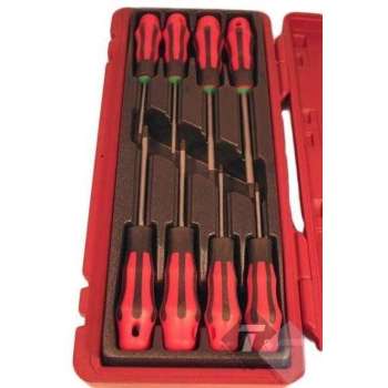 Torx schroevendraaierset, 8 delig, TT8,10,15,20,25,27,30 en 40