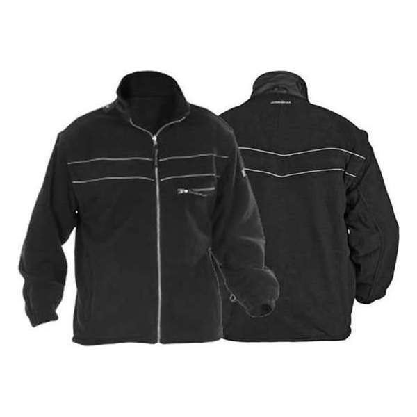 Hydrowear Kiel Fleece Jacket - Afritsbare Mouwen - Zwart maat XL - Werktrui