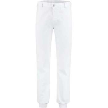 Yoworkwear Foodbroek polyester/katoen met manchetten wit maat 42