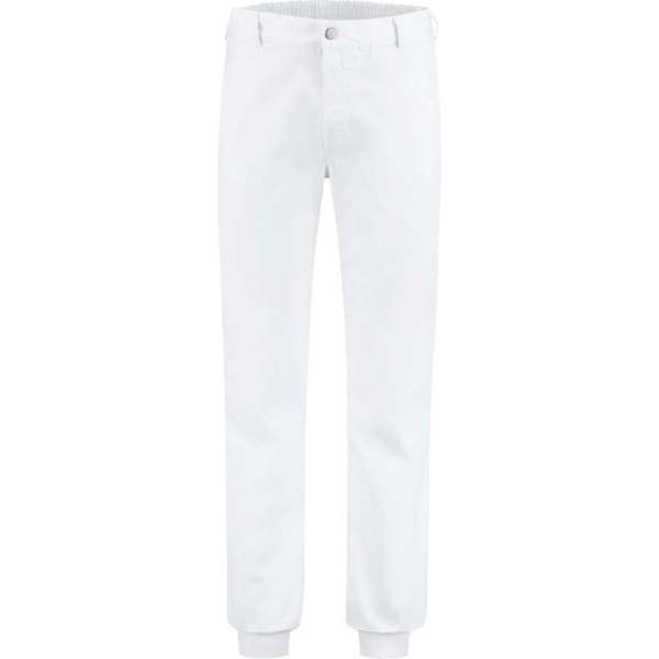 Yoworkwear Foodbroek polyester/katoen met manchetten wit maat 62