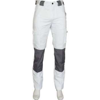 Yoworkwear Werkbroek katoen/polyester wit-grijs maat 53