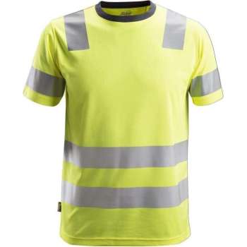 Snickers Workwear Dames Stretch T-shirt 2530 High Vis Geel S