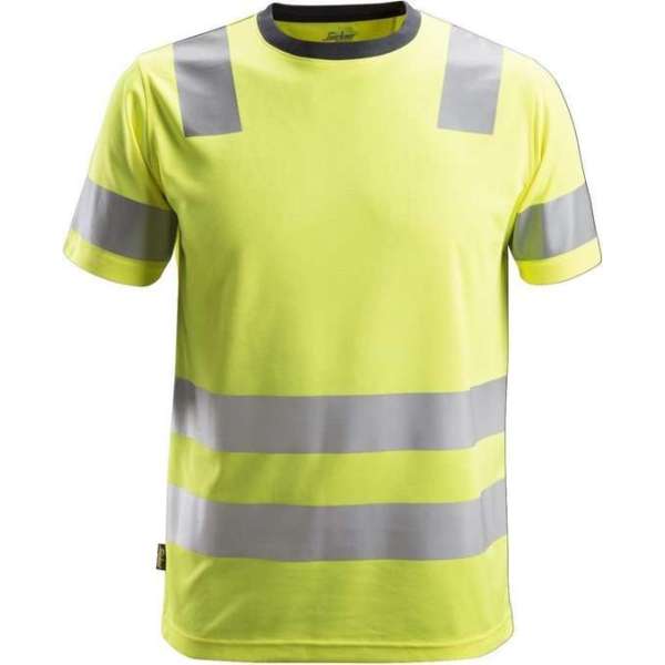 Snickers Workwear Dames Stretch T-shirt 2530 High Vis Geel S