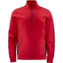 Projob Sweater met halve ritssluiting 642128 Rood - Maat XS