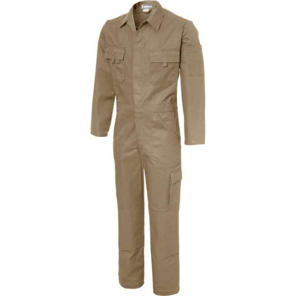 Ultimate Workwear - Standaard Overall BASEL - katoen 100% - 320gr/m2 - Khaki/Kaki - NU TIJDELIJK IN PRIJS VERLAAGD