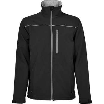 4WORK - Gerona Waterafstotende Softshell - Werkjas - Zwartgrijs - Maat M