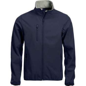 Clique Basic Softshell Jas Heren Donker Navy maat XS