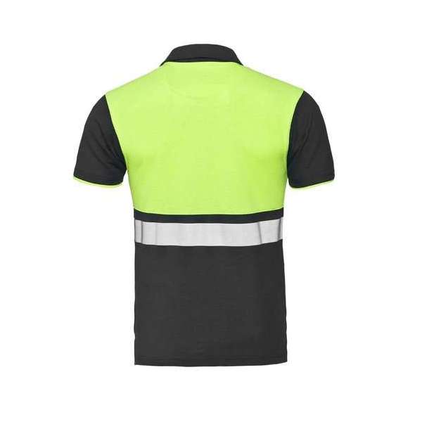 Santino Hivis poloshirt Hamburg - graphite / fluor geel - maat 3XL