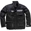 Portwest Contrast Jacket, Zwart/Grijs, Maat XL