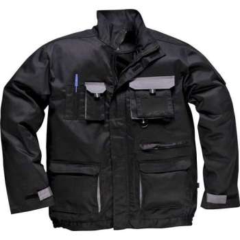 Portwest Contrast Jacket, Zwart/Grijs, Maat XL