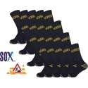 Work SOX 20 PACK Multipack Werksokken Katoen Sterk Absorberend Ademend met Comfortboord Zwart 39/42