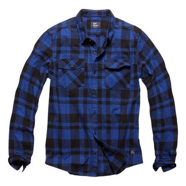 Vintage Industries Austin Shirt Blue Check Heren