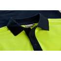 Santino Hivis poloshirt Hamburg - navy / fluor geel - maat L