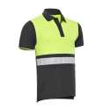 Santino Hivis poloshirt Hamburg - navy / fluor geel - maat 3XL