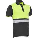 Santino Hivis poloshirt Hamburg - graphite / fluor geel - maat XXL