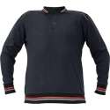 Knoxfield Polo-Sweater antraciet/rood L