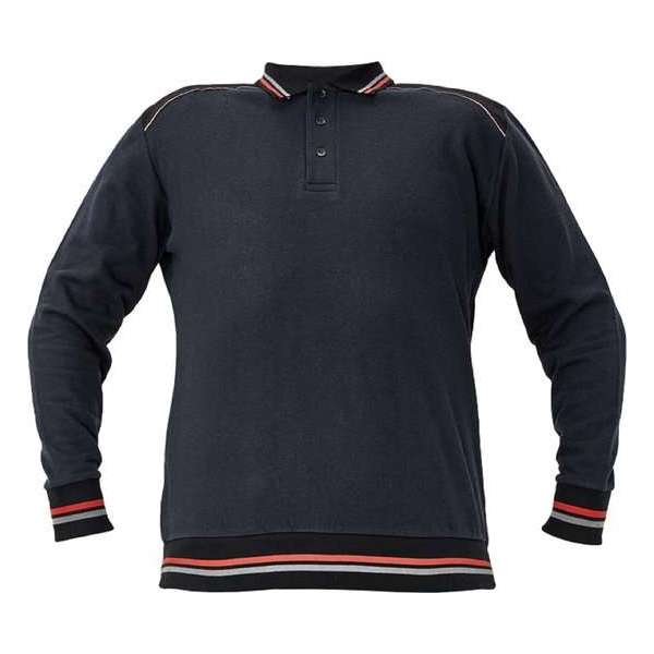 Knoxfield Polo-Sweater antraciet/rood L