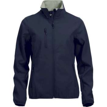 Clique Basic Softshell Jas Dames Donker Navy maat S