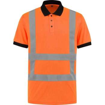 EM Traffic Poloshirt High Visibility RWS Fluor Oranje - Maat 7XL