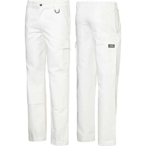 Ultimate Workwear - Standaard Werkbroek DAVOS - 100% katoen 320 gr/m2- Wit