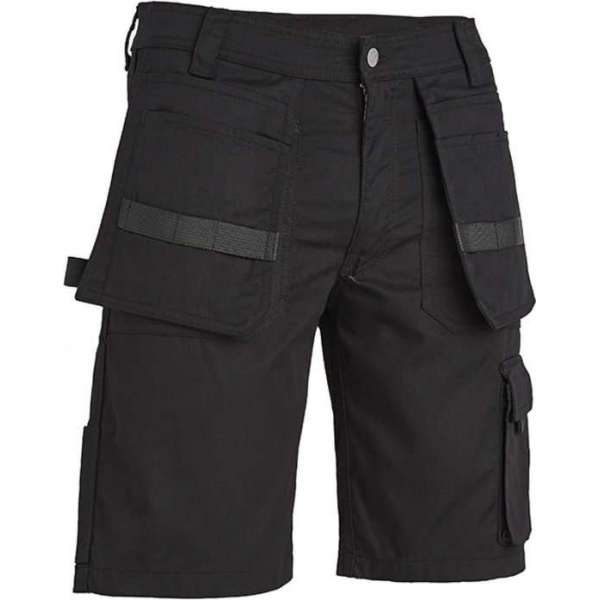 4WORK - Murcia Multipocket Werkshort - Korte Werkbroek - Zwart - Maat 54