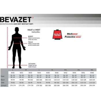 Havep 2096 Overall Zwart maat 48