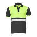 Santino Hivis poloshirt Hamburg - graphite / fluor geel - maat 4XL