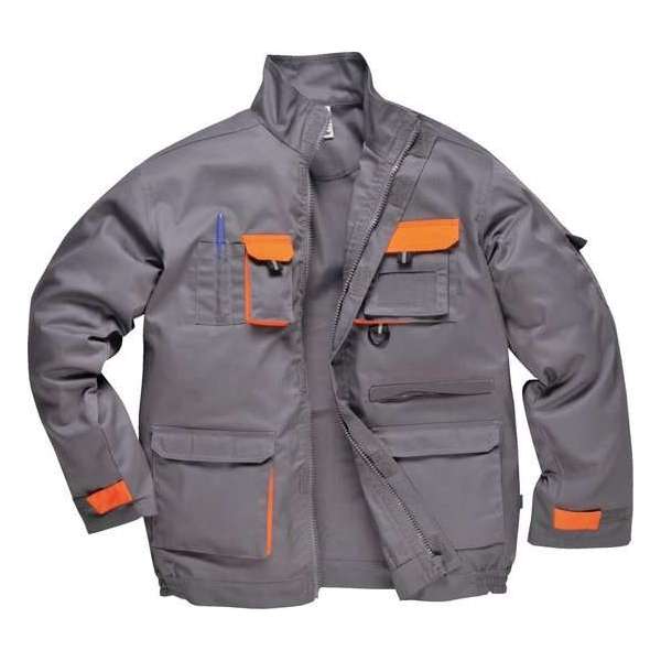 Portwest Contrast Jacket, Grijs/Oranje, Maat XL