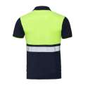 Santino Hivis poloshirt Hamburg - graphite / fluor geel - maat S