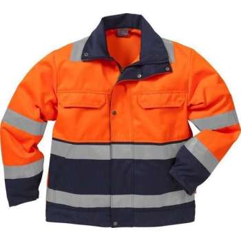 Fristads jack 100001 fluororanje/donkerblauw