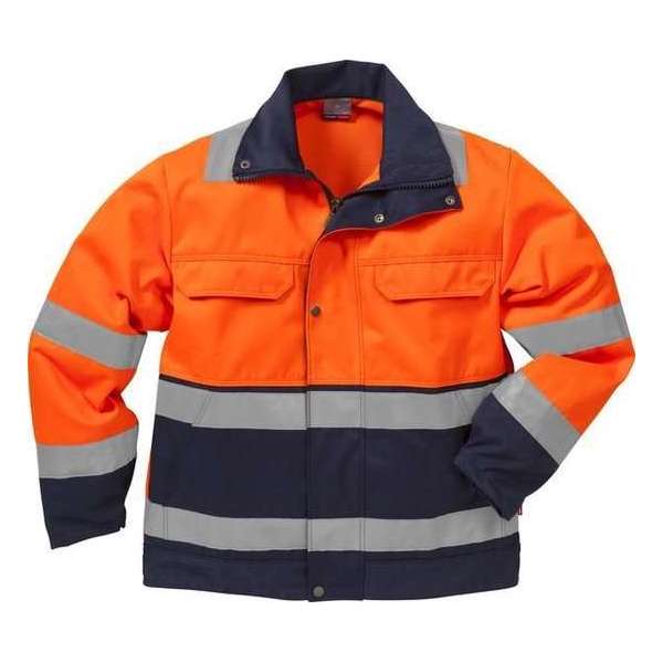 Fristads jack 100001 fluororanje/donkerblauw