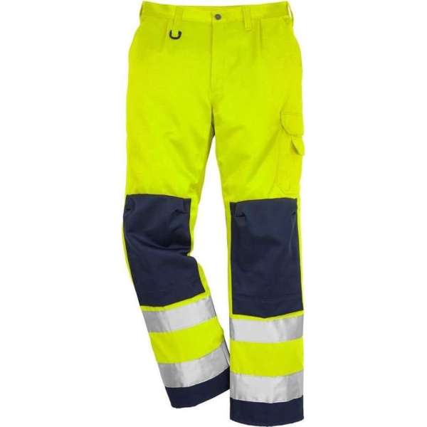 Fristads broek 100002 fluorgeel/donkerblauw