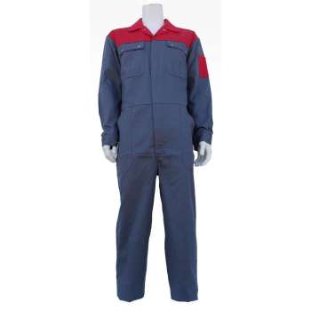 Yoworkwear Overall 100% katoen 2-kleurig grijs-rood maat 53