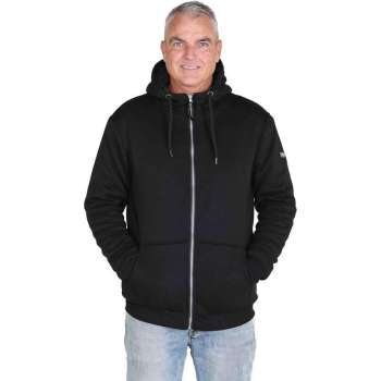 STØRVIK Hooded Sweatvest Teddy Gevoerd Heren Zwart - Maat XL - KARST