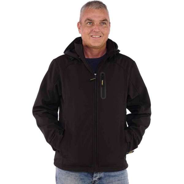 STØRVIK Softshell Werkjas Winddicht Heren Zwart - Maat 3XL - NAPIER