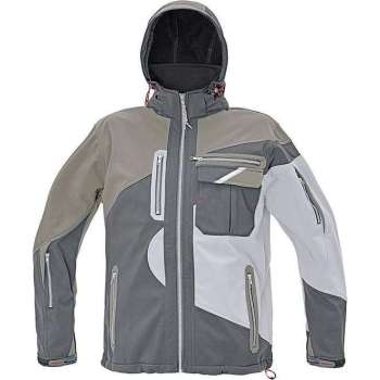 Assent schilders/stucadoors Softshell jack Symmons wit maat XXXL