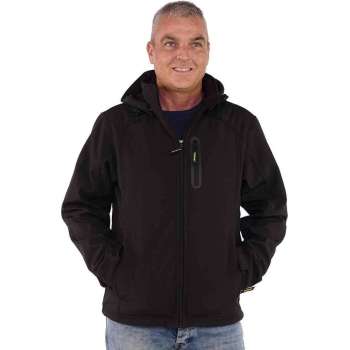 STØRVIK Softshell Werkjas Winddicht Heren Zwart - Maat 6XL - NAPIER