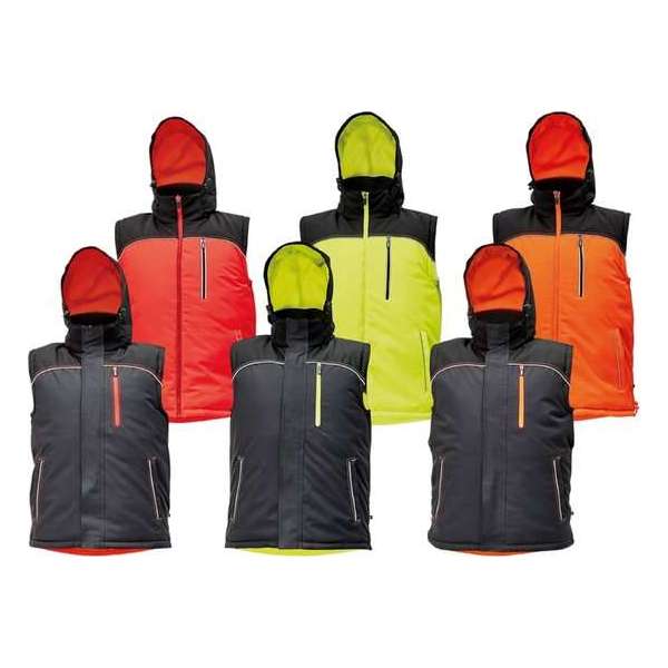 Knoxfield winter bodywarmer omkeerbaar antraciet/rood, maat 2XL