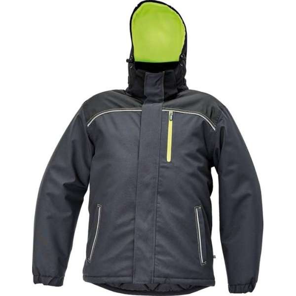 Knoxfield Winterjas parka antraciet/geel, maat M