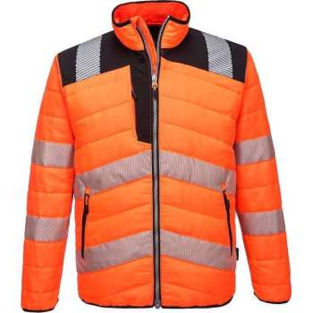 Portwest PW3 Hi-Vis Baffle Jacket PW371 Oranje Maat M