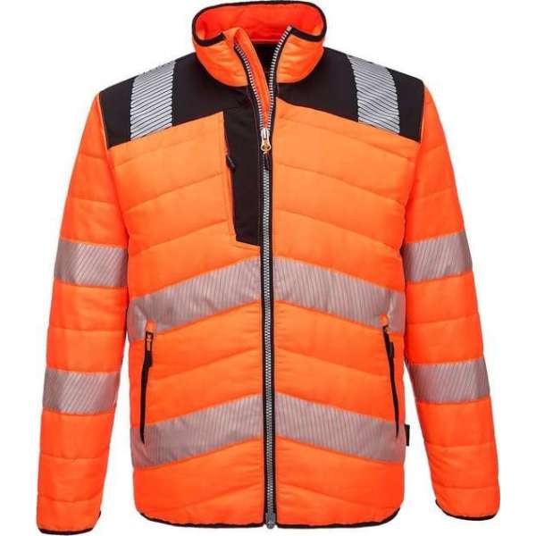 Portwest PW3 Hi-Vis Baffle Jacket PW371 Oranje Maat M